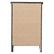 Home Square 2-Piece Set with Queen Panel Bed and 5-Drawer Chest in Gray