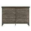 Home Square 2-Piece Set with Full Panel Bed and 8-Drawer Dresser in Gray