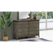 Home Square 2-Piece Set with Full Panel Bed and 8-Drawer Dresser in Gray