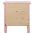 Home Square 2-Piece Set with 5-Drawer Chest and 3-Drawer Nightstand in Pink