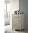 Home Square 2-Piece Set with 5-Drawer Chest & 3-Drawer Nightstand in Champagne