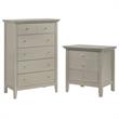 Home Square 2-Piece Set with 5-Drawer Chest & 3-Drawer Nightstand in Champagne