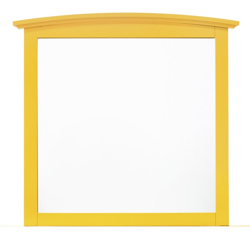 Home Square 2-Piece Set with 8-Drawer Dresser and Mirror in Yellow
