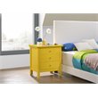 Home Square 2-Piece Set with 5-Drawer Chest and 3-Drawer Nightstand in Yellow