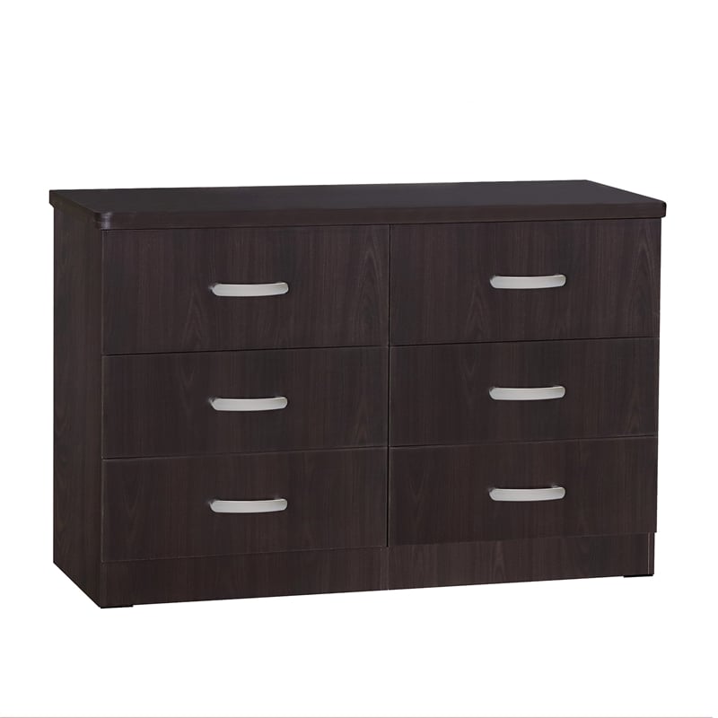 Home Square 2-Piece Set with Platform King Bed and 6-Drawer Bedroom Dresser