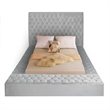 Home Square 2-Piece Set with Platform Queen Bed & 4-Doors 2-Drawers Armoire