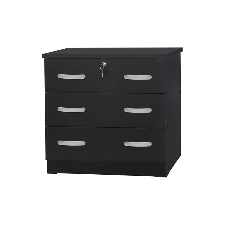 Home Square 2-Piece Set with Queen Bed and 3-Drawer Chest Bedroom Dresser