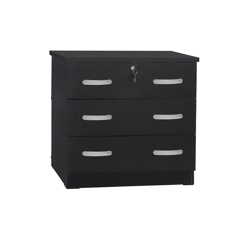 Home Square 2-Piece Set with Queen Bed and 3-Drawer Chest Bedroom Dresser
