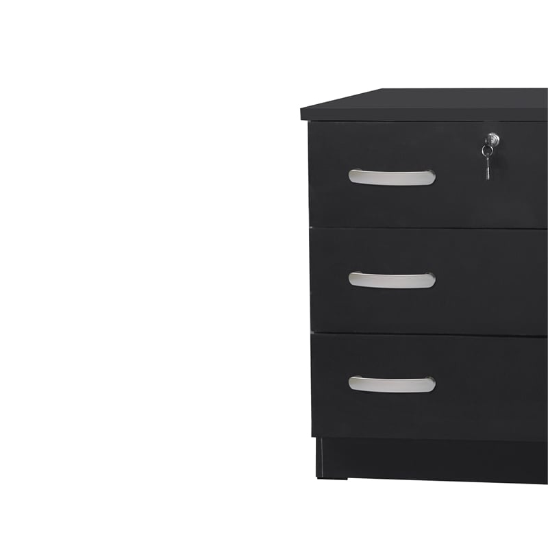 Home Square 2-Piece Set with Queen Bed and 3-Drawer Chest Bedroom Dresser