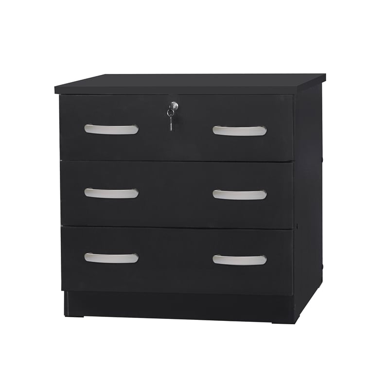 Home Square 2-Piece Set with Queen Bed and 3-Drawer Chest Bedroom Dresser
