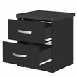 Home Square 2-Piece Set with Tufted Queen Platform Bed and 2-Drawer Nightstand