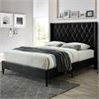 Home Square 3-Piece Set with Tufted Queen Bed Dresser with Lock & Nightstand