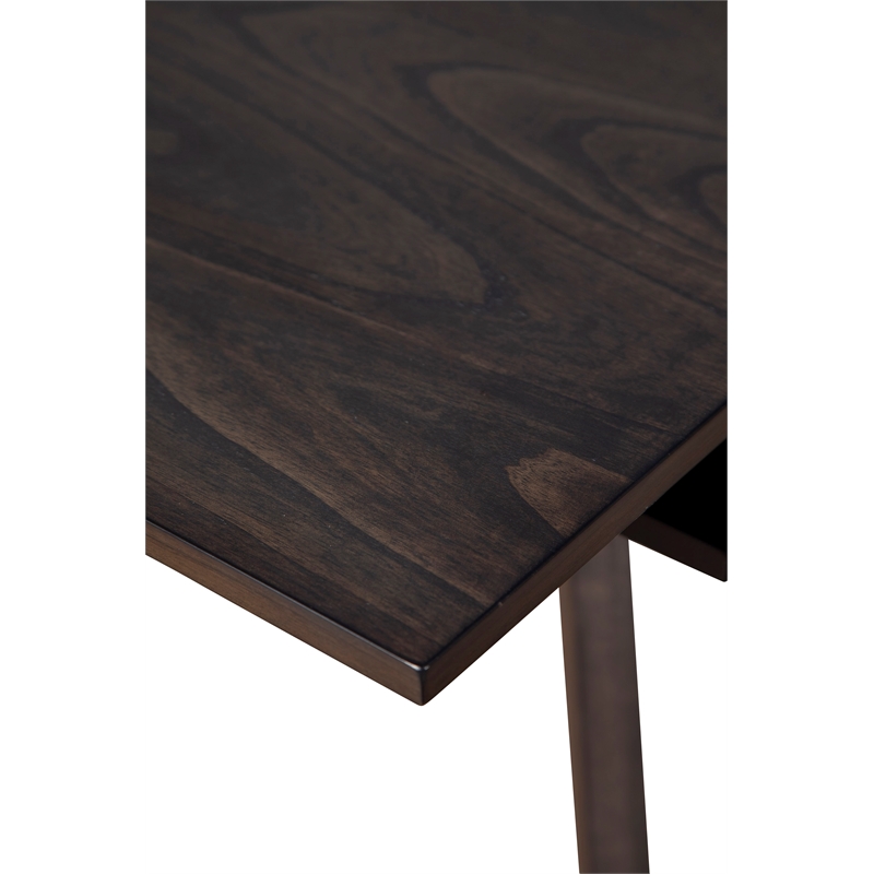 Home Square 7 Piece Dining Set with Dining Table and 6 Chairs in Dark Oak