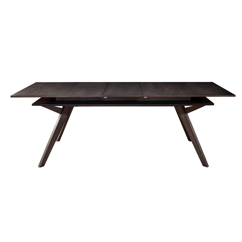 Home Square 7 Piece Dining Set with Dining Table and 6 Chairs in Dark Oak
