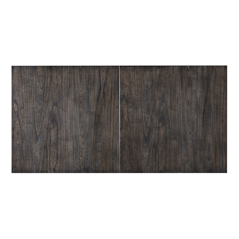 Home Square 7 Piece Dining Set with Dining Table and 6 Chairs in Dark Oak