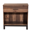 Home Square 2 Piece Bedroom Set with Two 1 Drawer Wood Nightstands in Rustic Pine