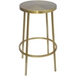 Home Square Brushed Gold Iron Counter Stool - Set of 2