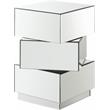 Home Square Stacked Design Mirrored End Table - Set of 2