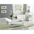 Home Square Stacked Design Mirrored End Table - Set of 2