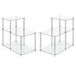 Home Square Designs2Go Three-Tier Clear Glass End Table - Set of 2