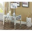 Home Square Mirrored Geometric Designed End Table - Set of 2