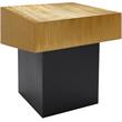 Home Square Palladium Textured Metal End Table in Gold - Set of 2