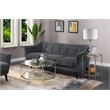 Home Square Acrylic Clear Glass End Table with Gold Frame - Set of 2