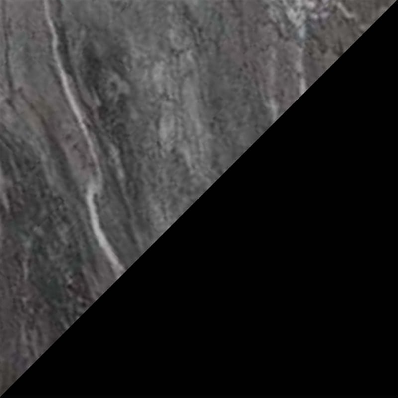 Home Square Tucson C End Table Gray Faux Marble Wood and Black Metal - Set of 2