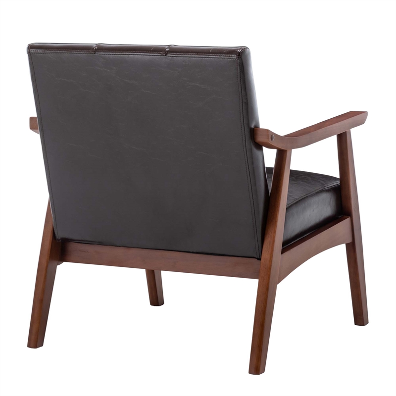 Home Square Natalie Furniture Accent Chair in Espresso - Set of 2