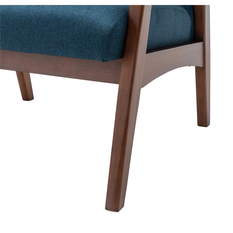 Home Square Natalie Furniture Accent Chair in Blue - Set of 2