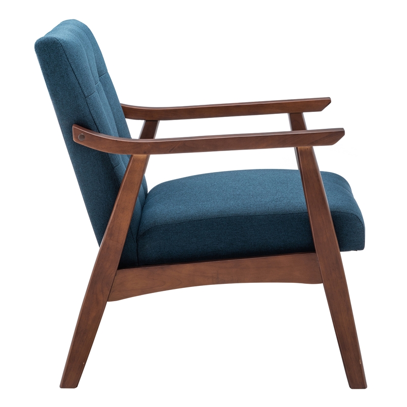 Home Square Natalie Furniture Accent Chair in Blue - Set of 2