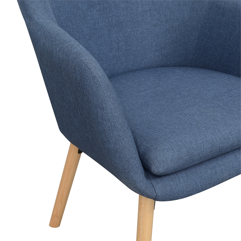 Home Square Charlotte Furniture Accent Chair in Blue - Set of 2