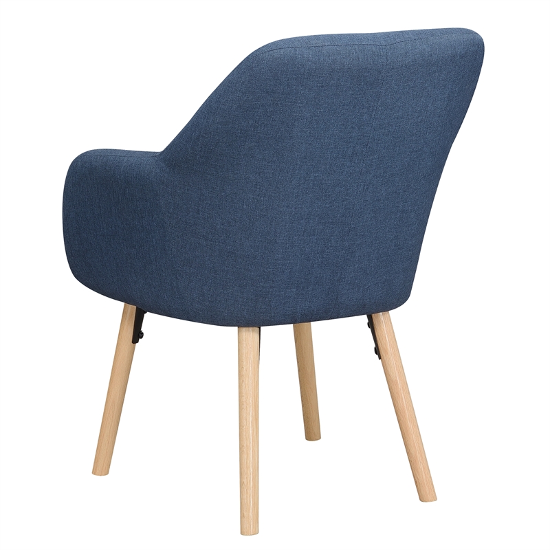 Home Square Charlotte Furniture Accent Chair in Blue - Set of 2