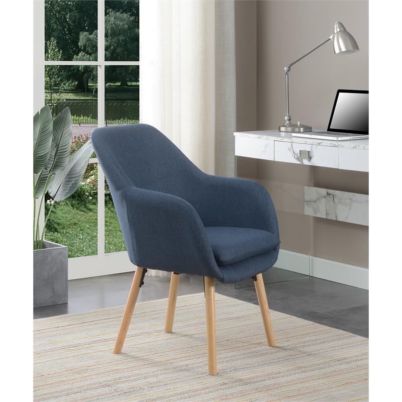 Home Square Charlotte Furniture Accent Chair in Blue - Set of 2