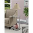 Home Square Two-Tier Round End Table in Gray Wood - Set of 2