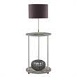 Home Square Two-Tier Round End Table in Gray Wood - Set of 2