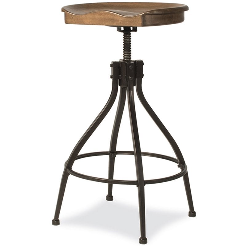 Home Square Furniture Adjustable Swivel Backless Stool- Set of 3