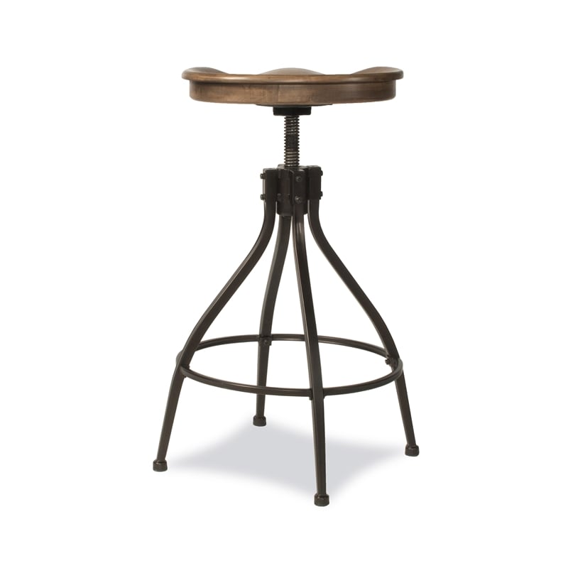 Home Square Furniture Adjustable Swivel Backless Stool- Set of 3