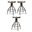 Home Square Furniture Adjustable Swivel Backless Stool- Set of 3