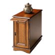 Home Square Transitional Chairside Chest in Olive Ash Burl - Set of 2