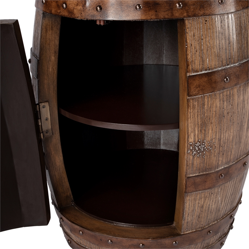 Home Square Round Barrel Table in Praline - Set of 2