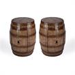 Home Square Round Barrel Table in Praline - Set of 2