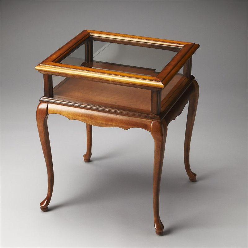 Home Square End Table in Medium Brown - Set of 2