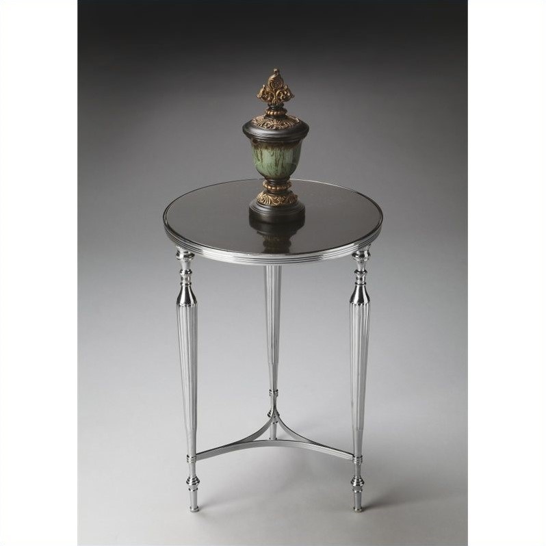 Home Square Modern Accent End Table in Black - Set of 2