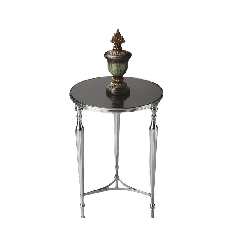 Home Square Modern Accent End Table in Black - Set of 2