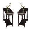 Home Square Chairside Table in Midnight Rose - Set of 2