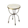 Home Square Metalworks Round End Table in Multi-Color - Set of 2