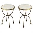 Home Square Metalworks Round End Table in Multi-Color - Set of 2