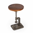 Home Square Industrial Chic Adjustable Accent Table - Set of 2