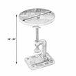 Home Square Industrial Chic Adjustable Accent Table - Set of 2
